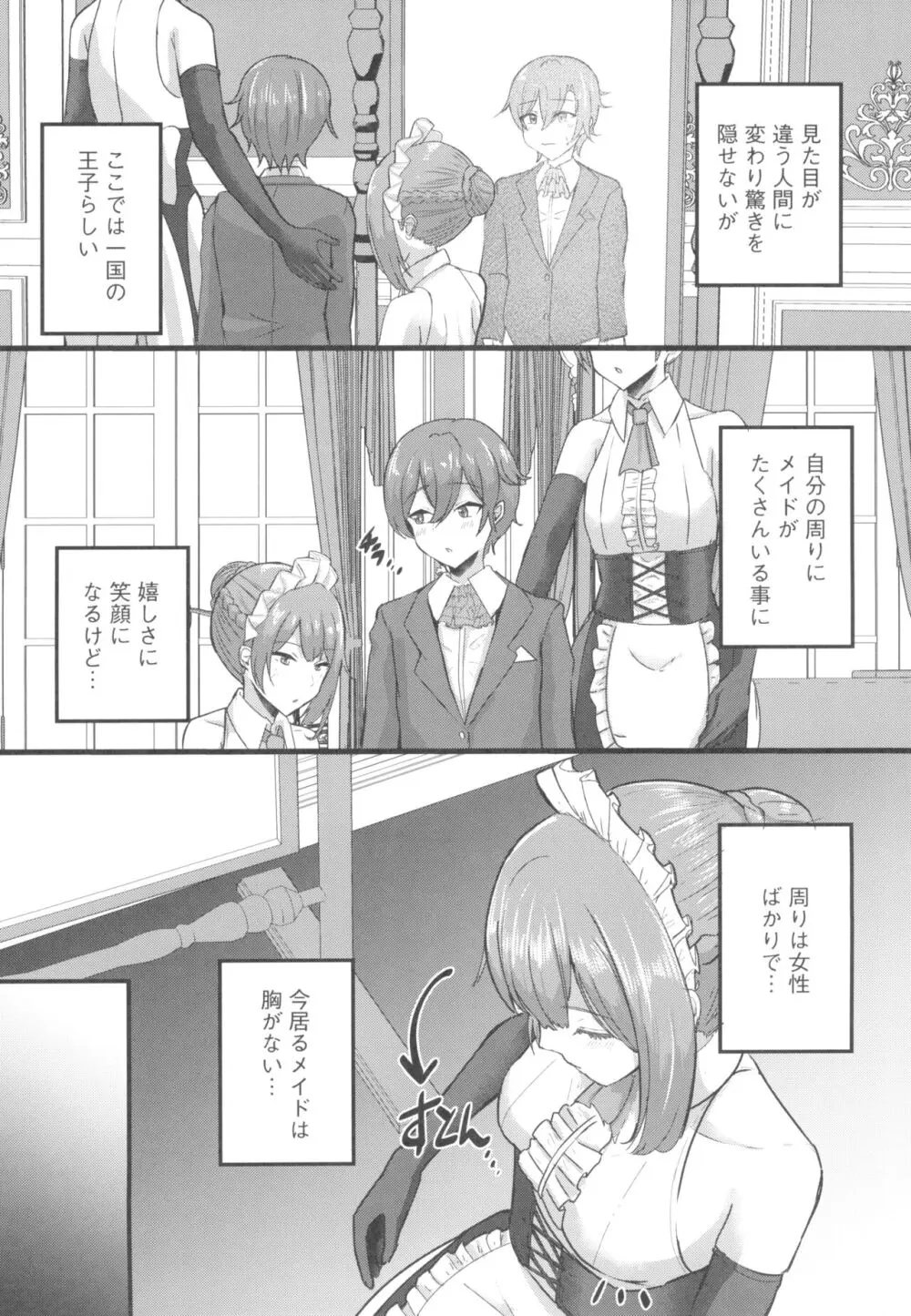 貧乳ユートピアの隠れ巨乳~巨乳好きな男が転生したのは貧乳しかいない国~ Page.8