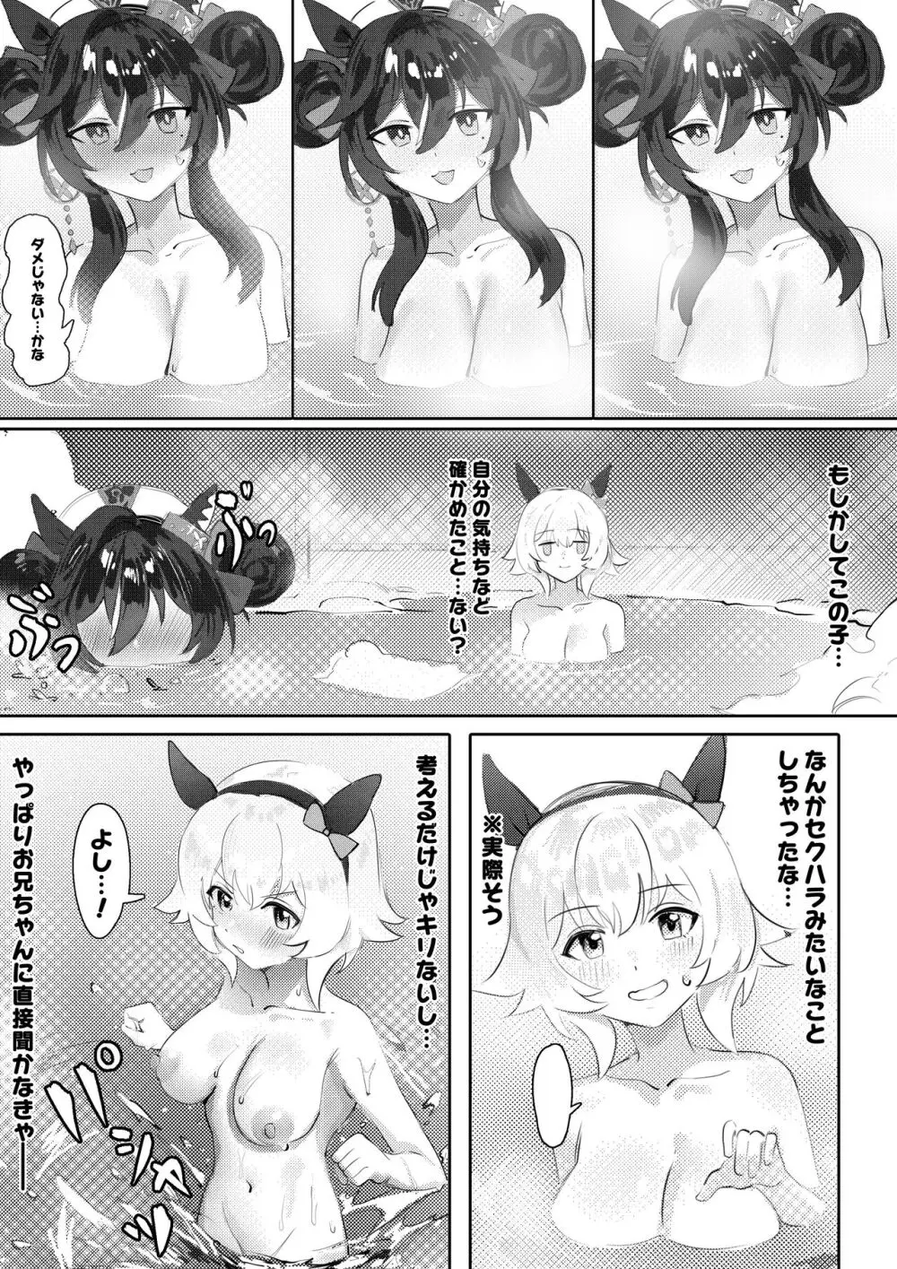 妹と妹と温泉 Page.9