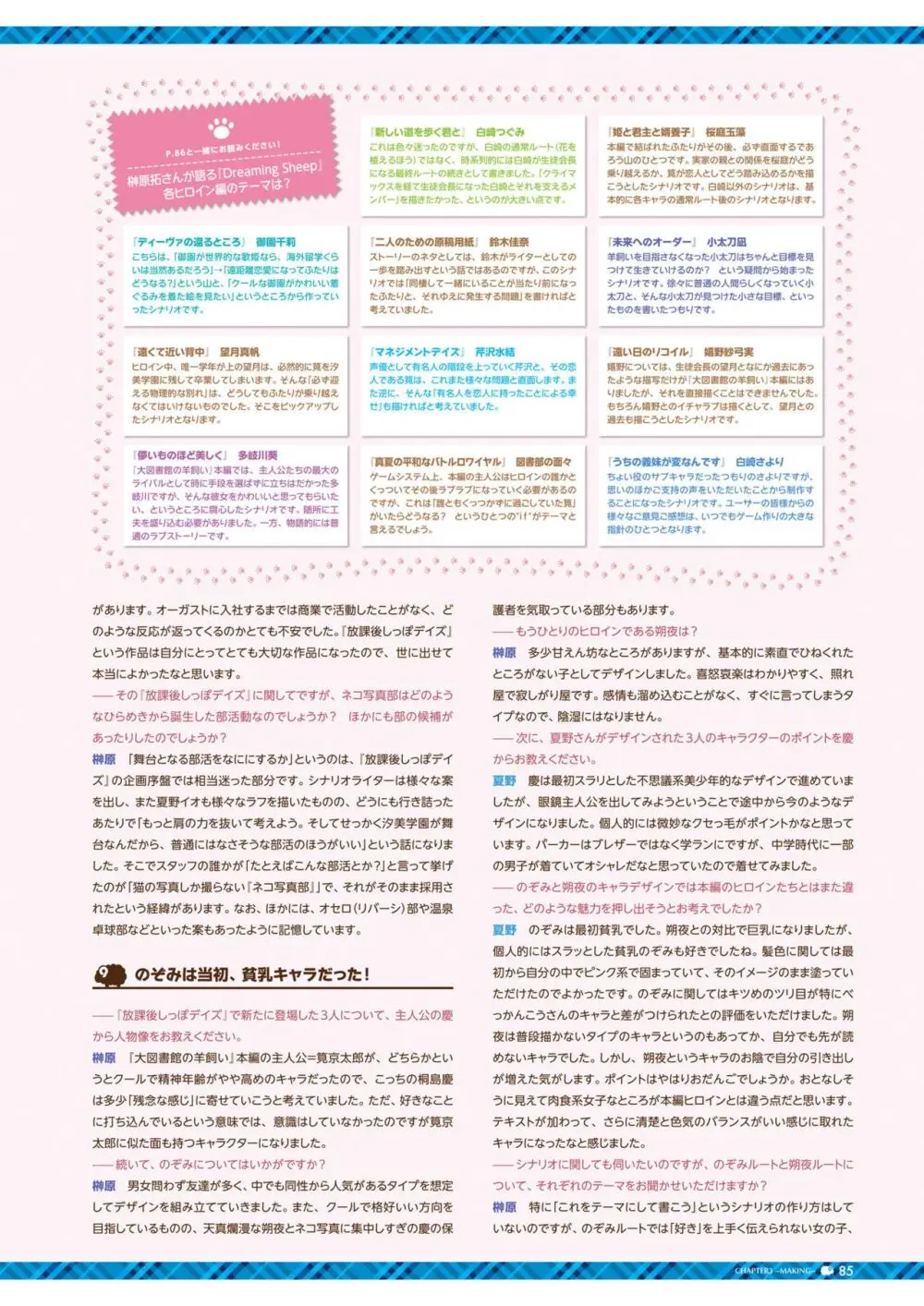 大図書館の羊飼い 放課後しっぽデイズ&Dreaming Sheep ビジュアルファンブック Page.89