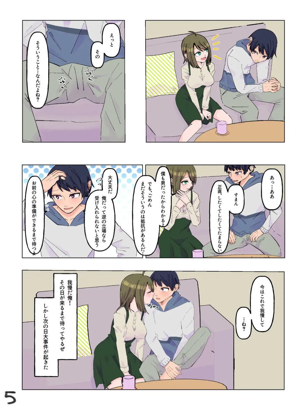 女体化した親友と入れ替わった俺♂ Page.6