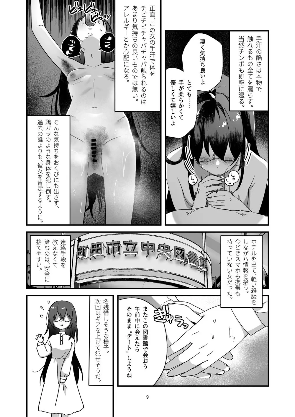 陰キャボサ髪手汗女 Page.9