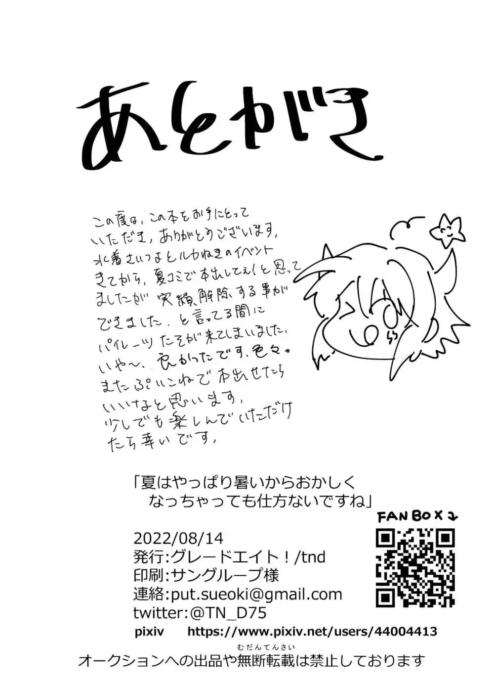 夏はやっぱり暑いからおかしくなっちゃっても仕方ないですね Page.19