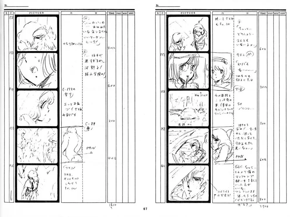 くりいむレモン 絵コンテ･設定資料集 PART1 ｢媚･妹･Baby｣ ＆ PART5｢亜美･AGAIN｣ Page.64