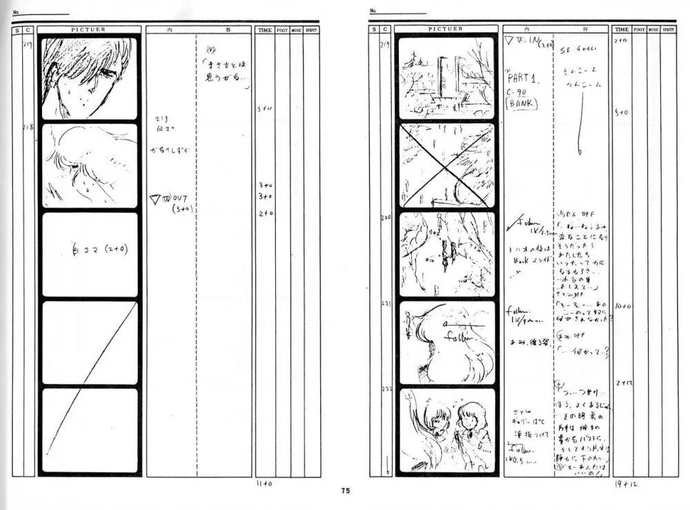 くりいむレモン 絵コンテ･設定資料集 PART1 ｢媚･妹･Baby｣ ＆ PART5｢亜美･AGAIN｣ Page.73