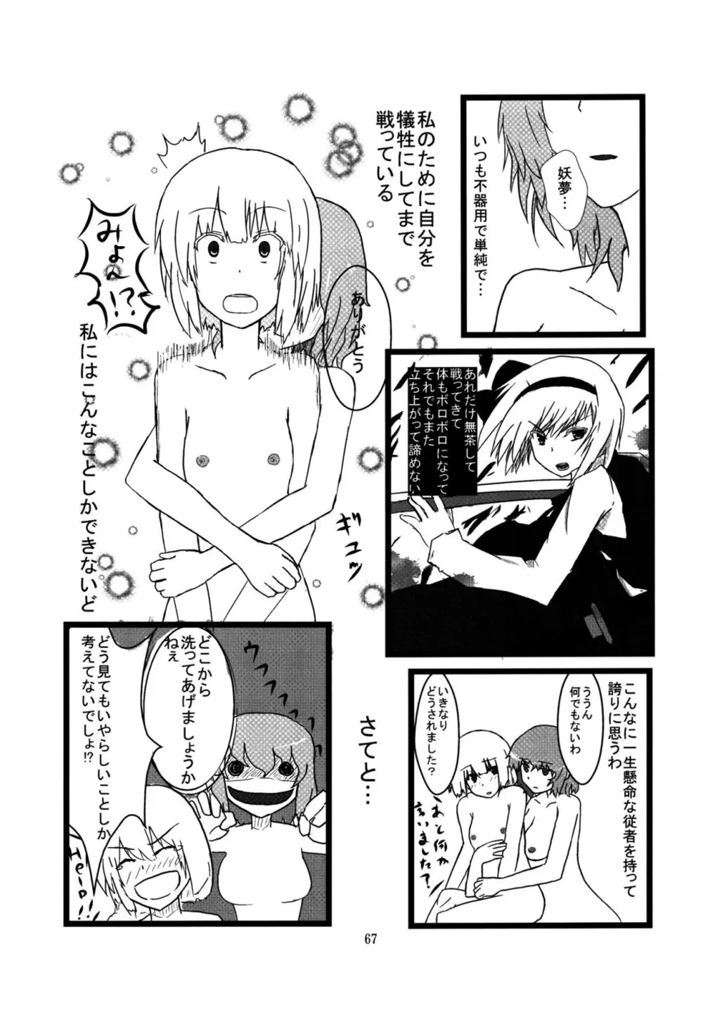 妖夢が普段ありえないくらい可愛がられる本 Page.66