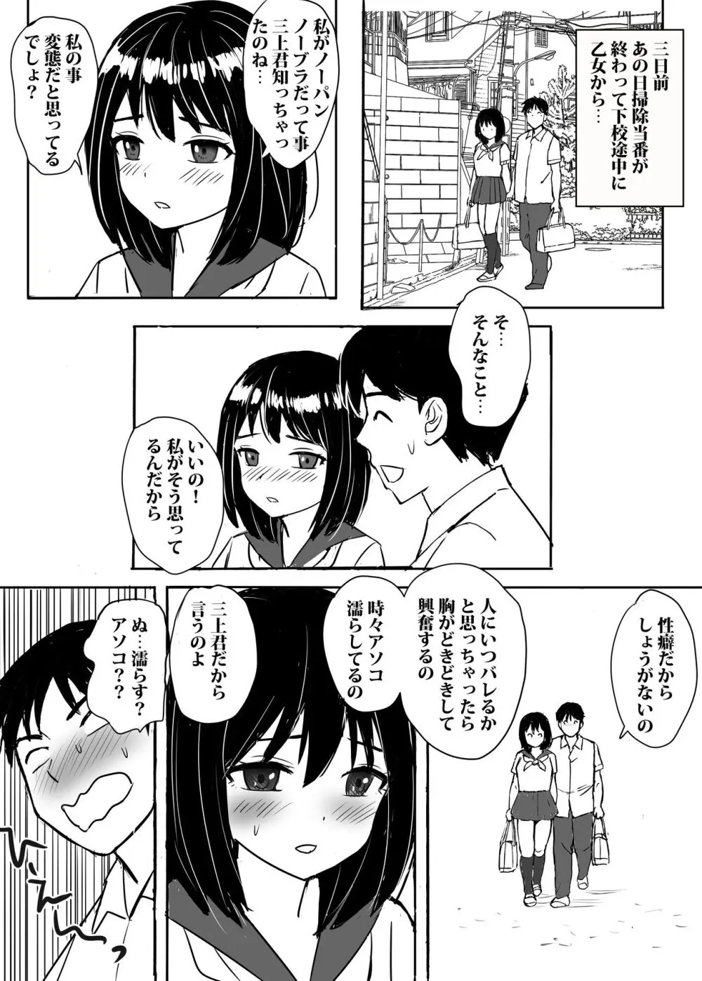 地味委員長がノーパンノーブラで俺にチカンさせた理由 Page.16