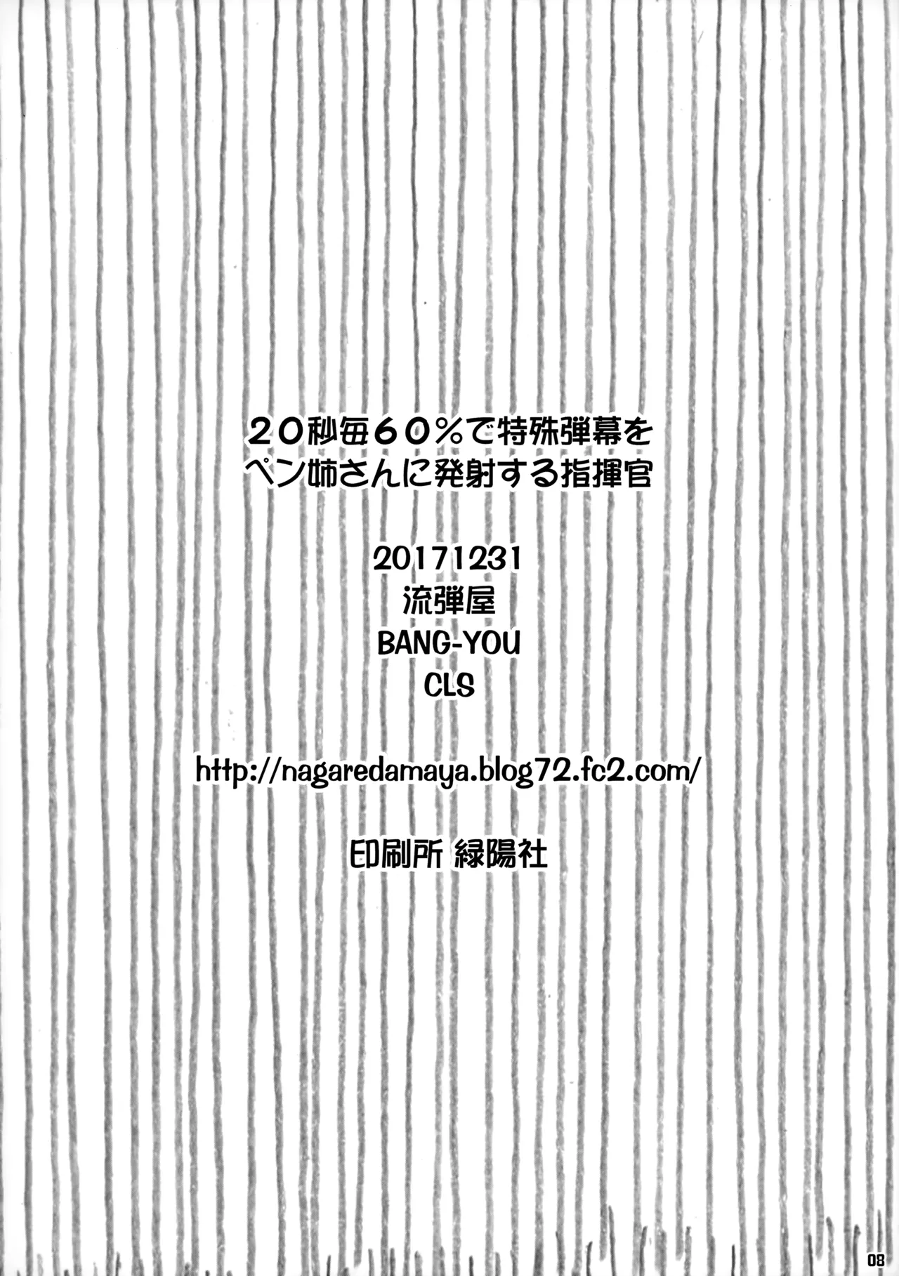 20秒毎60%で特殊弾幕をペン姉さんに発射する指揮官 Page.8