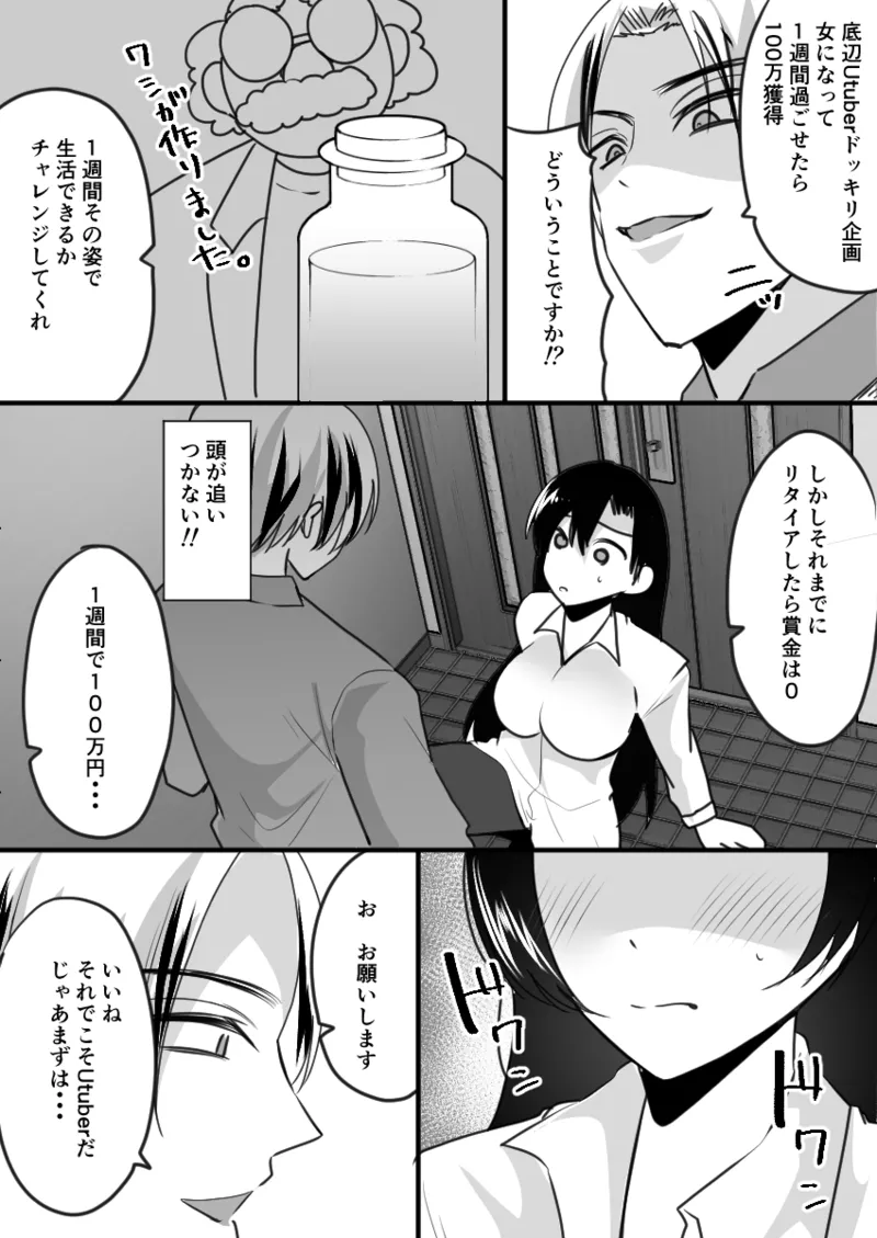 ユーチューバーTSドッキリ ～女体化して1週間過ごせたら100万円ゲット～ Page.10