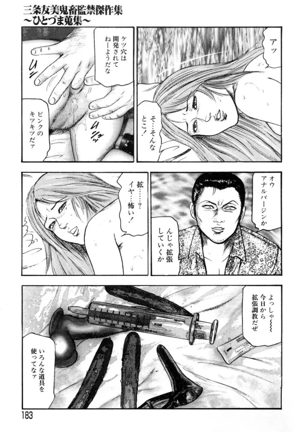 三条友美 鬼畜監禁傑作集 -ひとづま蒐集- Page.183
